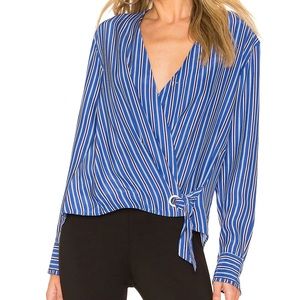 Rag & Bone Felix striped top in silk, XXS